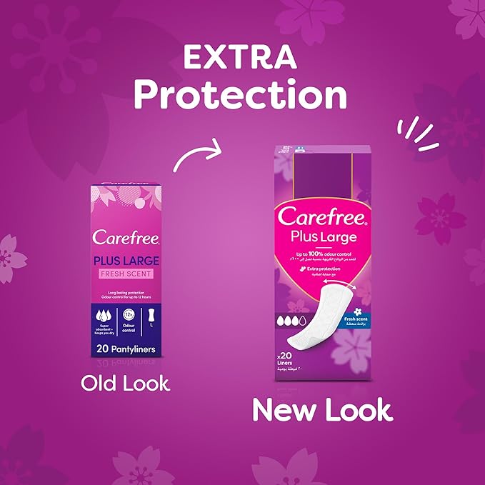 Carefree Plus Large Fresh Pantyliners 20s
