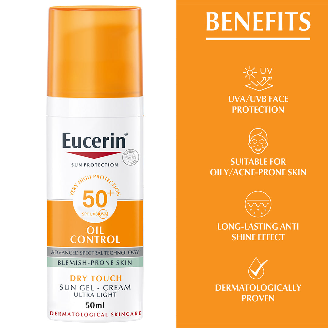 Eucerin Dry Oil Control SPF50+ Gel-Cream  50ml
