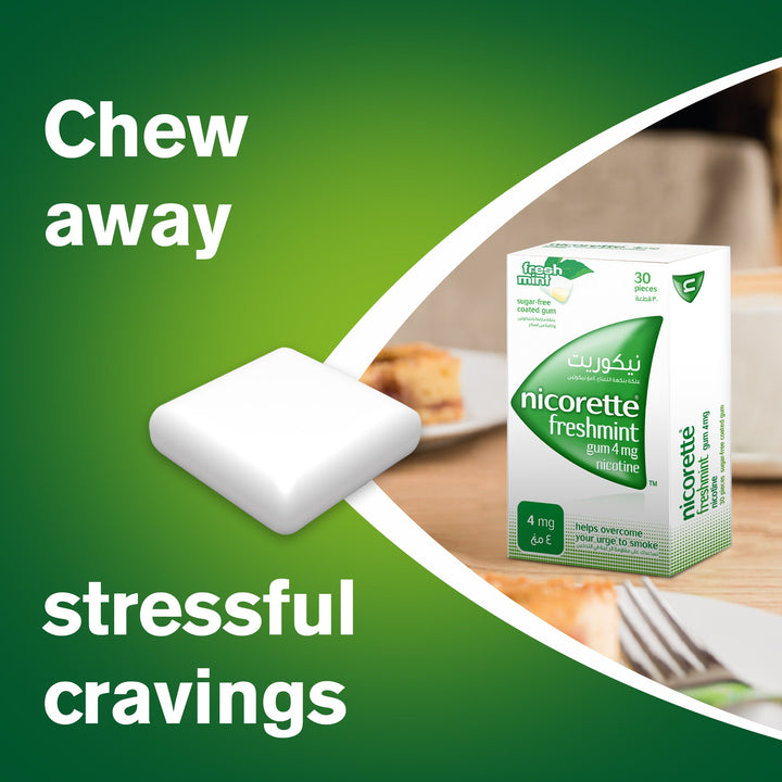 Nicorette 4mg Freshmint Nicotine Gum 30s