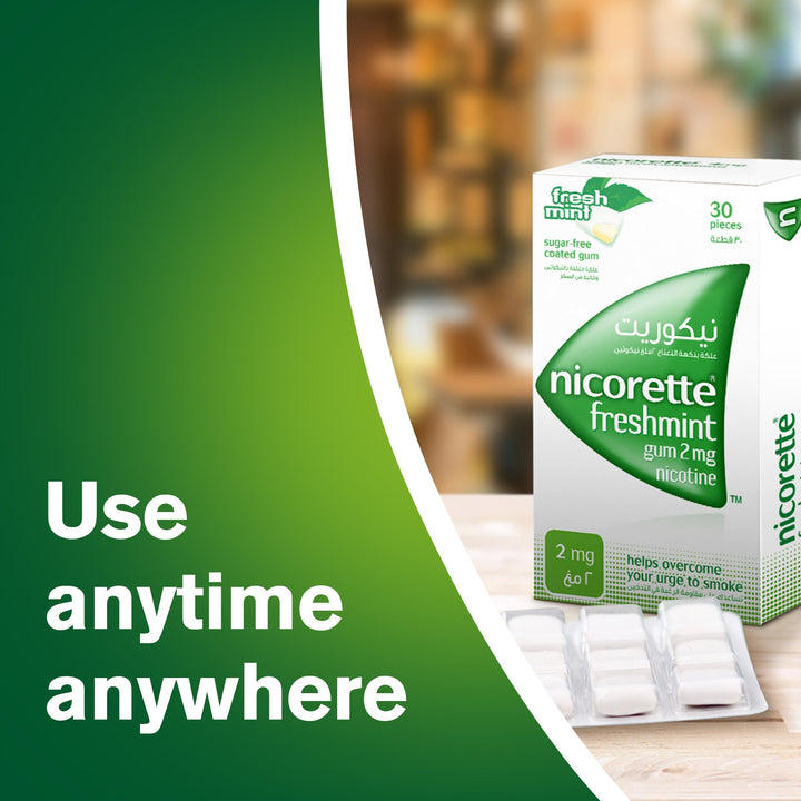 Nicorette 2mg Freshmint Nicotine Gum 30s