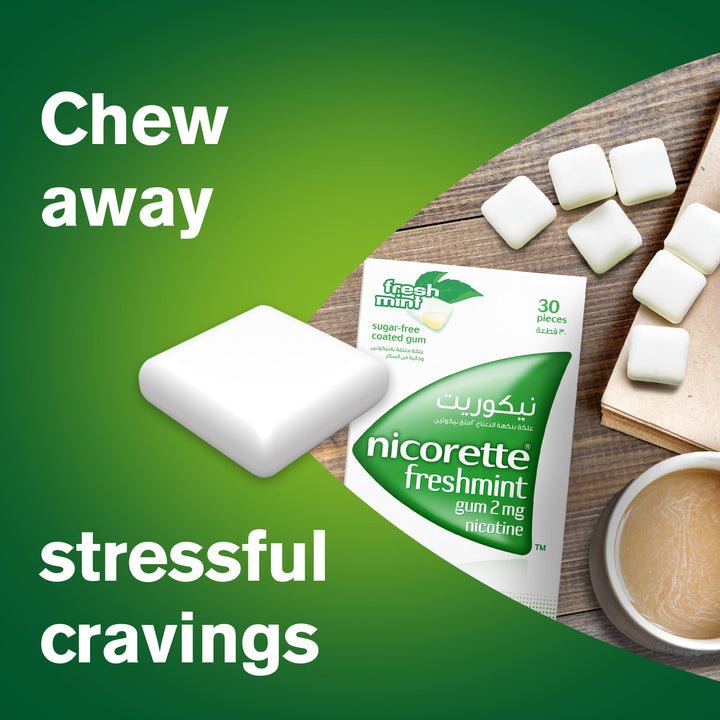 Nicorette 2mg Freshmint Nicotine Gum 30s