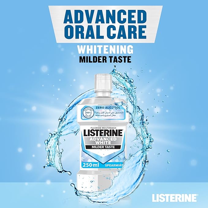 Listerine Mouthwash Advanced White Spearmint 250ml