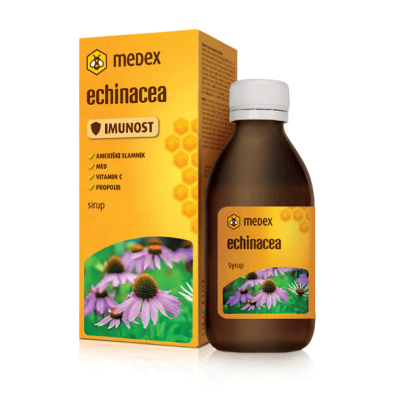 Medex Echinacea Syrup 140 ML for immune support and reducing fatigue.