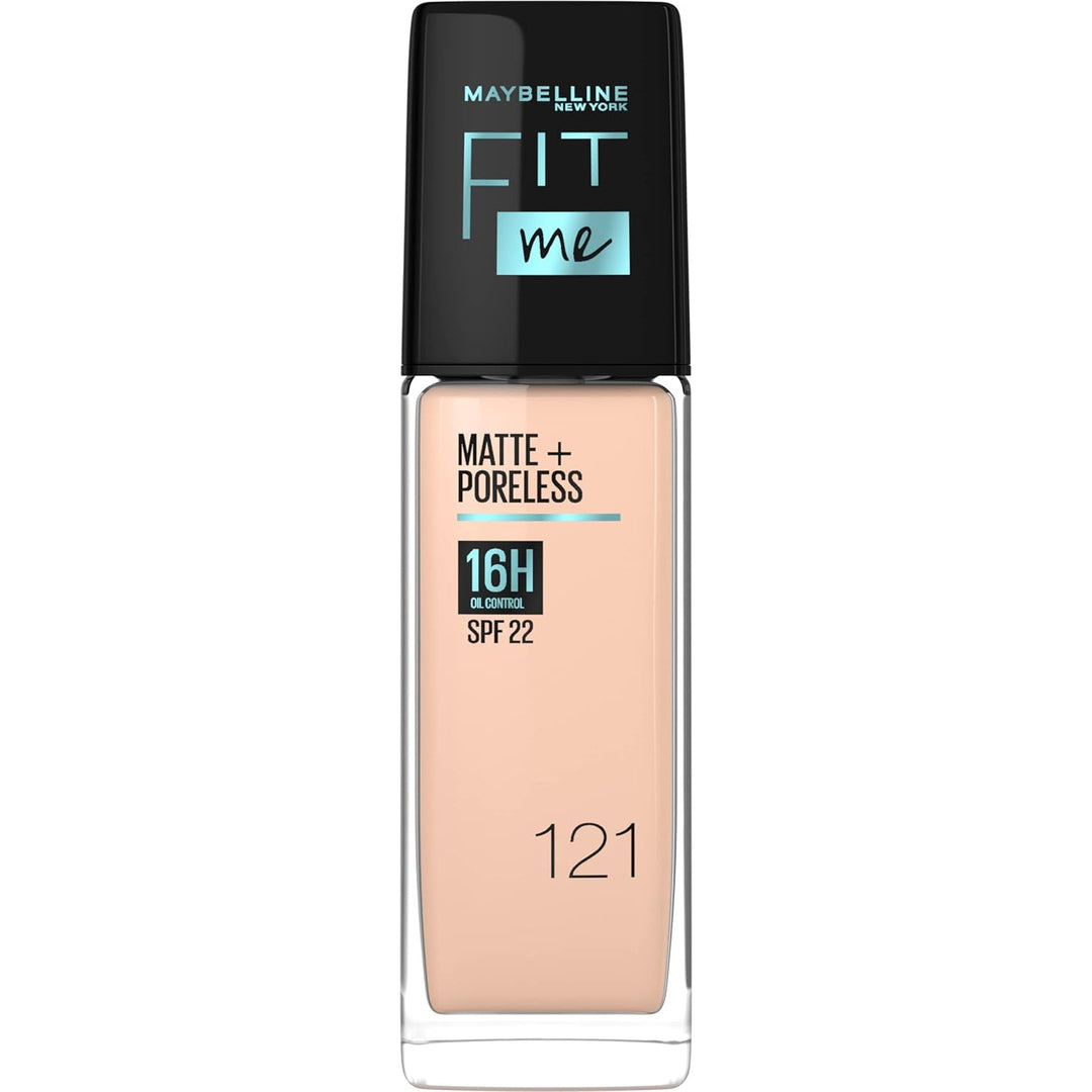 Matte + poreless oil-control foundation in shade 121, 30 ml.