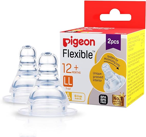 Pigeon Flexible Ll 12M+ Slim Neck Nipples 2s