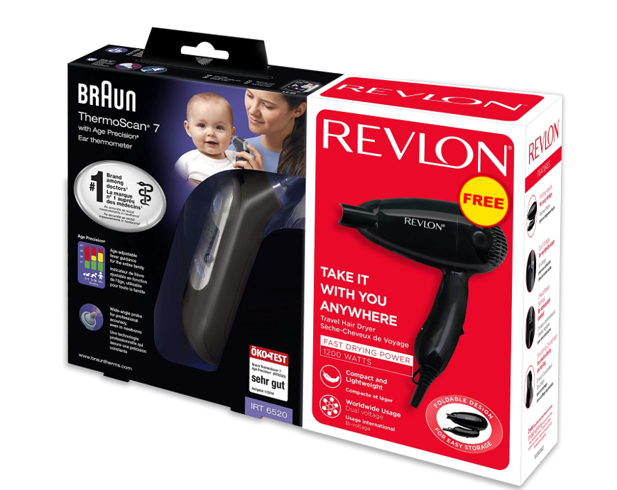 Braun Thermoscan 6520 Irt+Revlon Hair Dryer Ofrpk