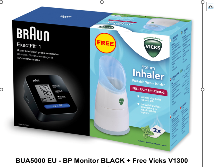 Braun Exactfit 1 Bp + Vicks Steam Inhaler Ofrpk