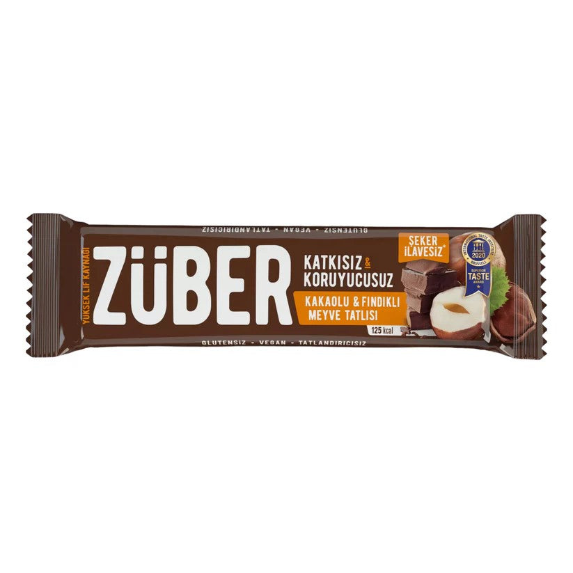 Zuber Cocoa&Hazelnut Fruit Bar 35G 12S