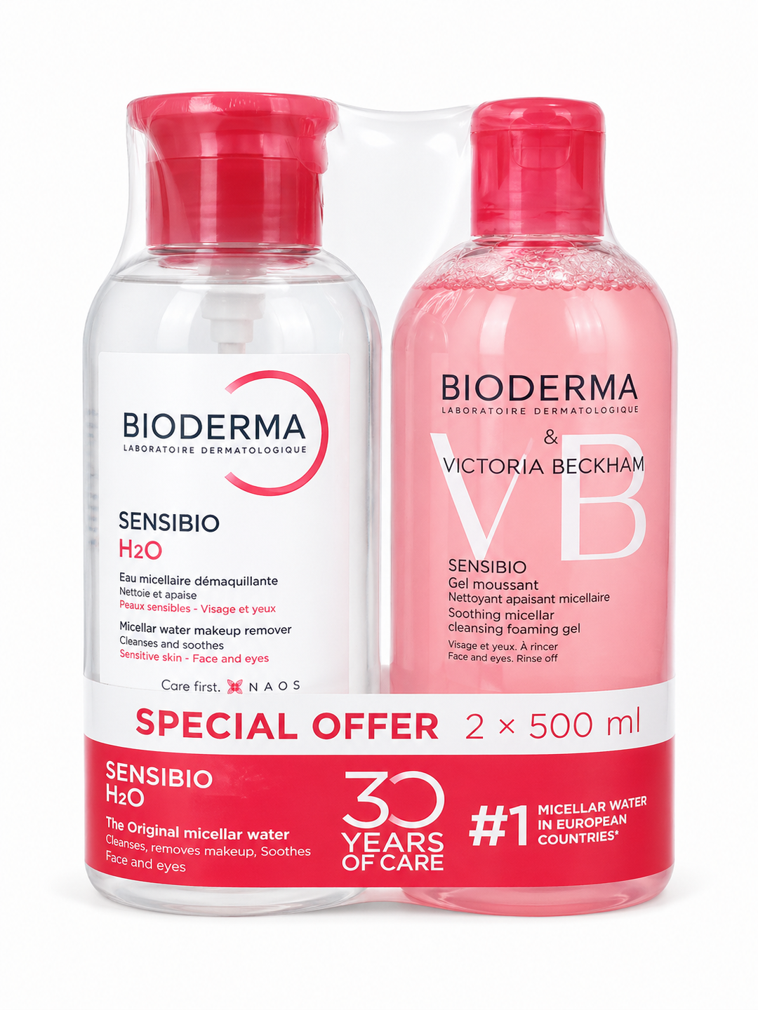BIODERMA SENSIBIO H20 500ML PUMP 1+1 LTD EDITION