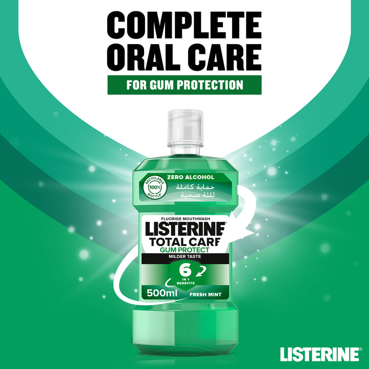 Listerine Mild Total Care Gum Protect Mouthwash 500ml