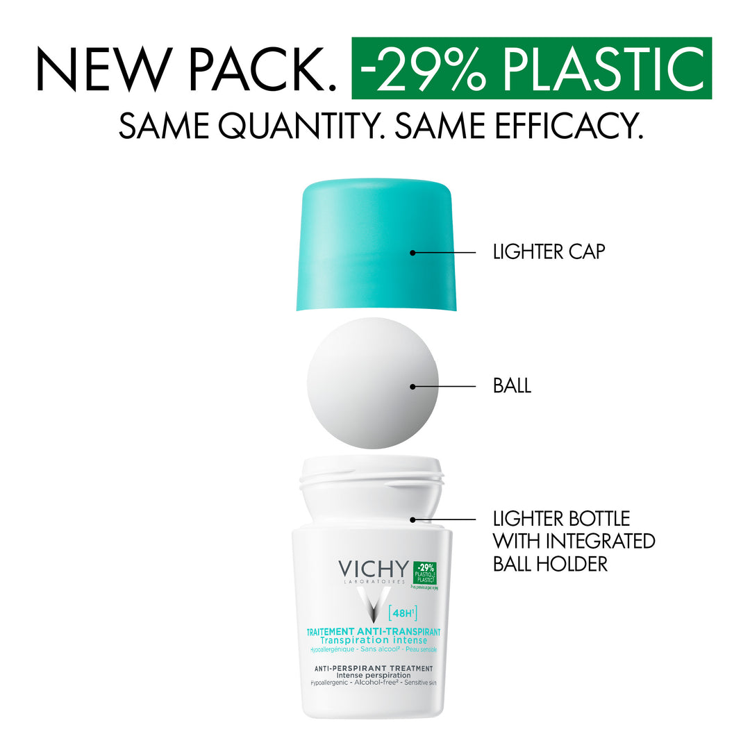 Vichy Green 48-Hour Anti-Perspirant Roll-On Deodorant 50ml