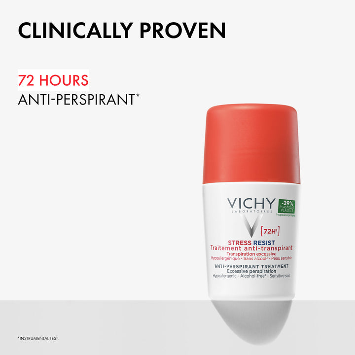 Vichy Deodorant Red 72Hr Stress Resist Roll-On 50ml