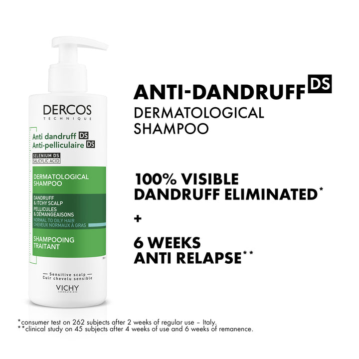Vichy Dercos Anti-Dandruff DS Normal to Oily Shampoo 390ml