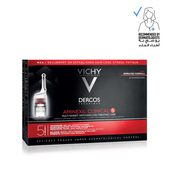 Vichy Dercos Aminexil Clinical 5 for Men Anti-hairloss Treatment 6mlx21s