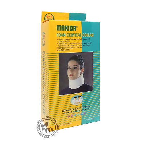 Foam Cervical Collar HCEF100 Makida - A foam cervical collar providing neck stabilization.