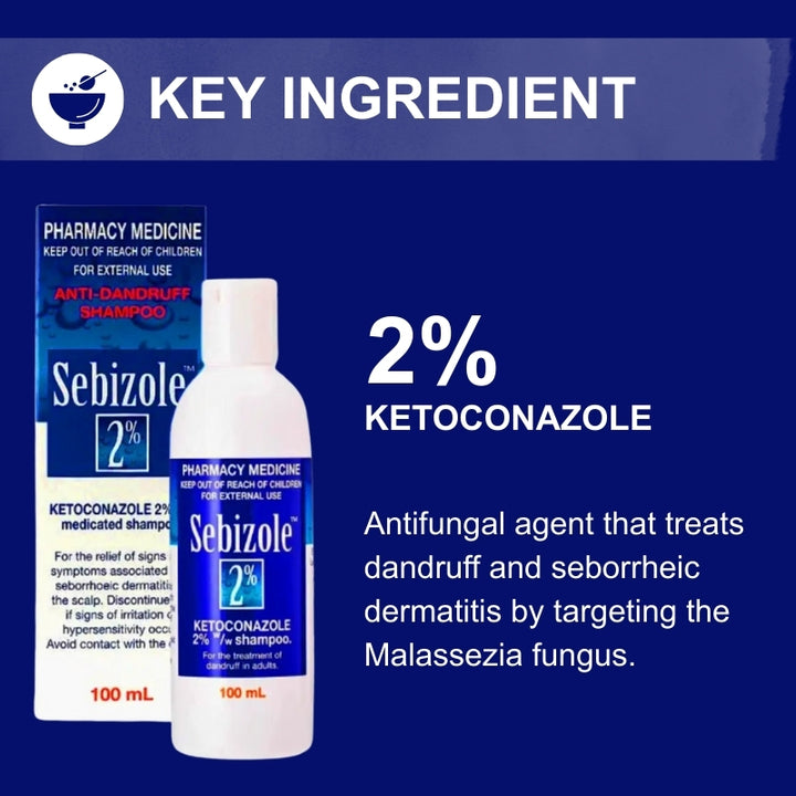 Sebizole 2% Anti-Dandruff Shampoo, 100ml
