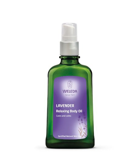 Lavender body oil offering hydration and relaxation, 100 ml.