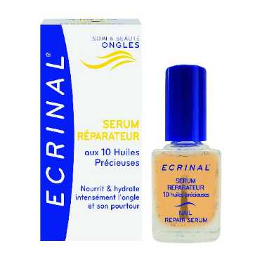 Ecrinal Nail Repair Serum 10ml bottle with packaging.