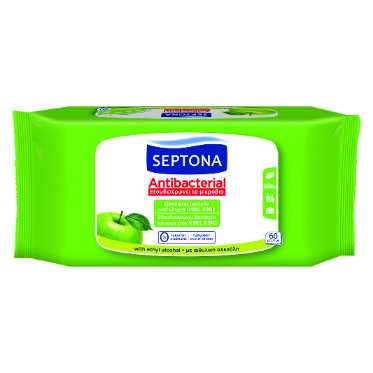 Septona Refresh Wipes Green Apple 60S