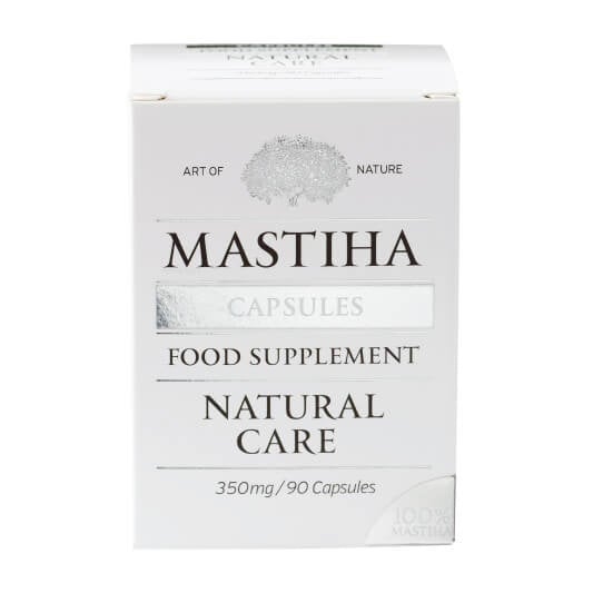 Mastiha Capsules for digestive relief and ulcer prevention, 90 capsules.