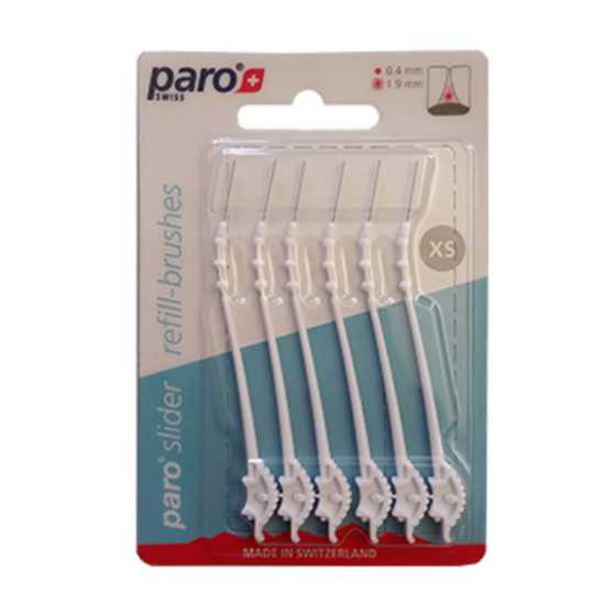 Slider refill brushes for effective interdental cleaning, 1.9 mm, pack of XS.