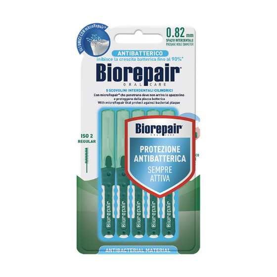 Biorepair Interd Brushes with self-cleaning polymer and microrepair particles.