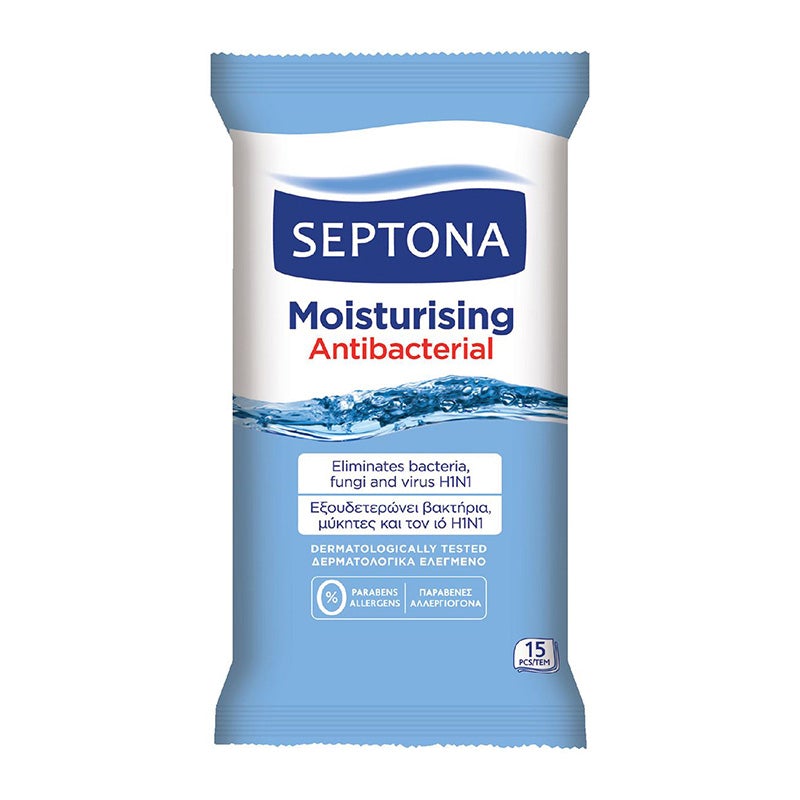 Septona Antibac Wipes Moisturizing 15Pcs