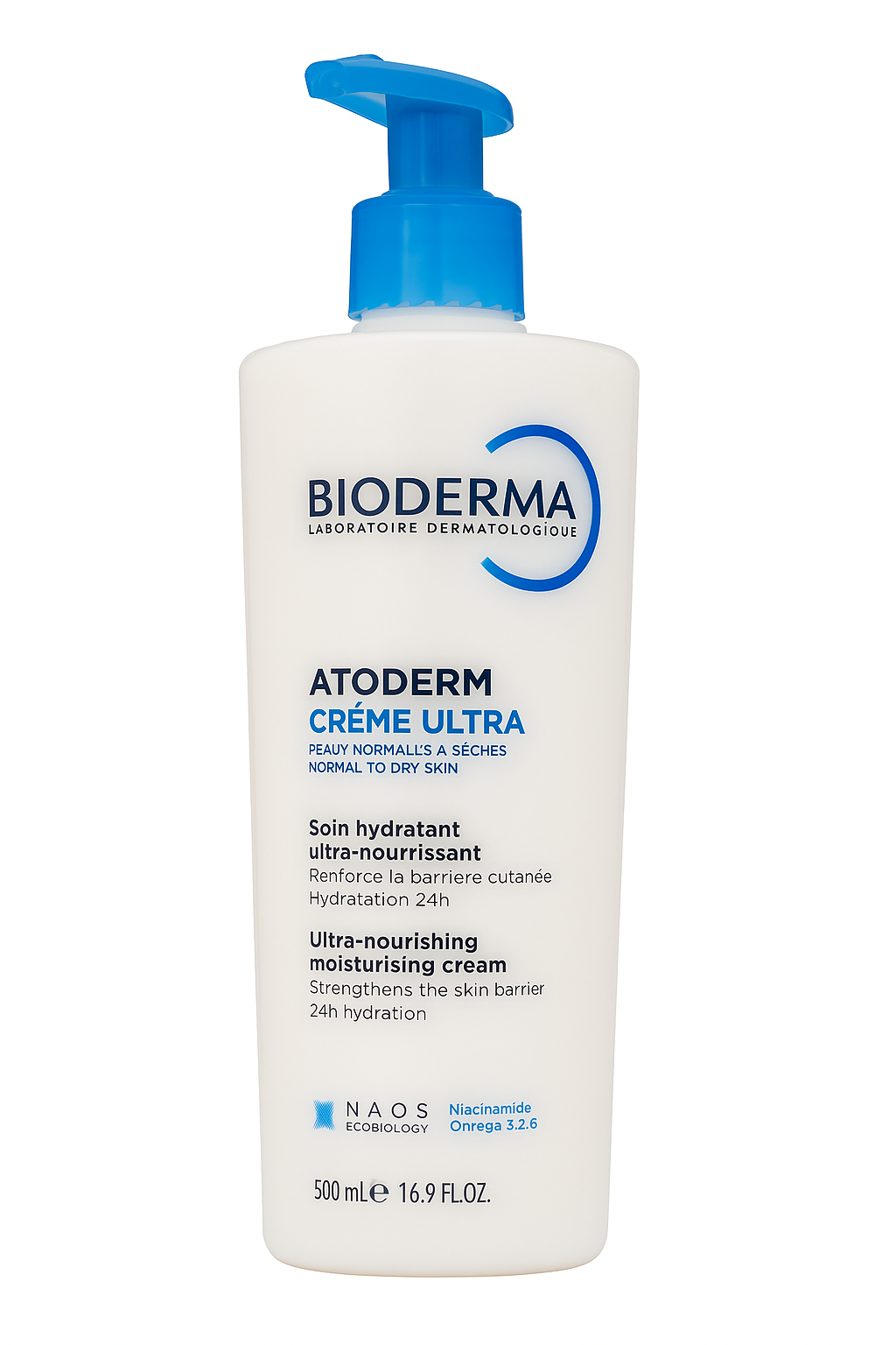 Bioderma Atoderm Cream ultra-nourishing moisturizer for normal to dry skin 500ml bottle