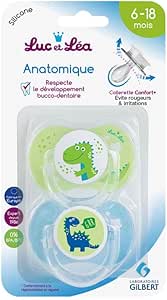 Lel Silicone Soother Dinosaurs 6-18M - Dinosaur-Themed Pacifiers