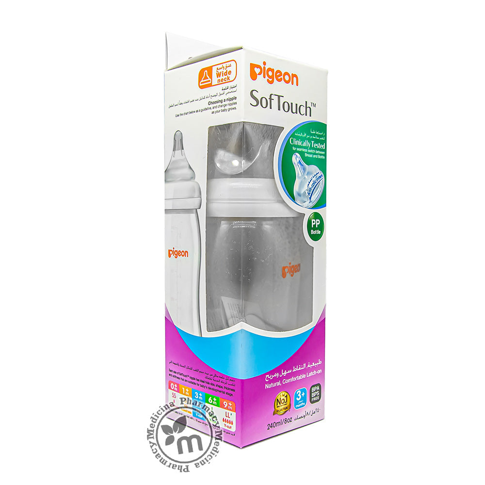 Pigeon Wide Neck Plastic Bottle 240ml 874