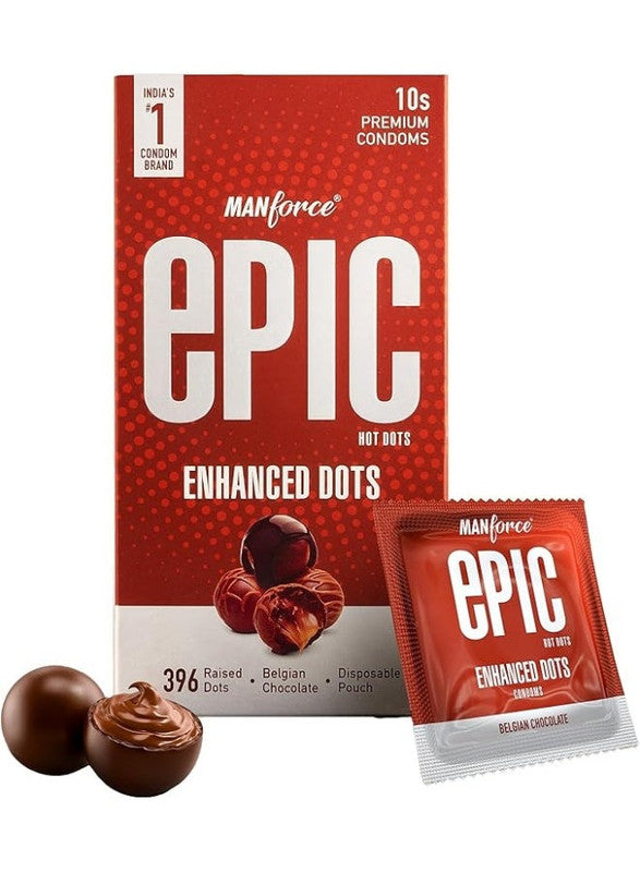 MANFORCE EPIC HOT ENHANCED DOTS CONDOM 10S