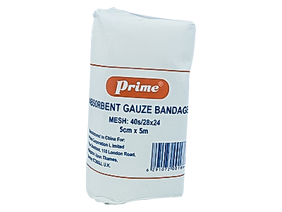 Prime Absorbent Gauze Bandage 5cm x 5m