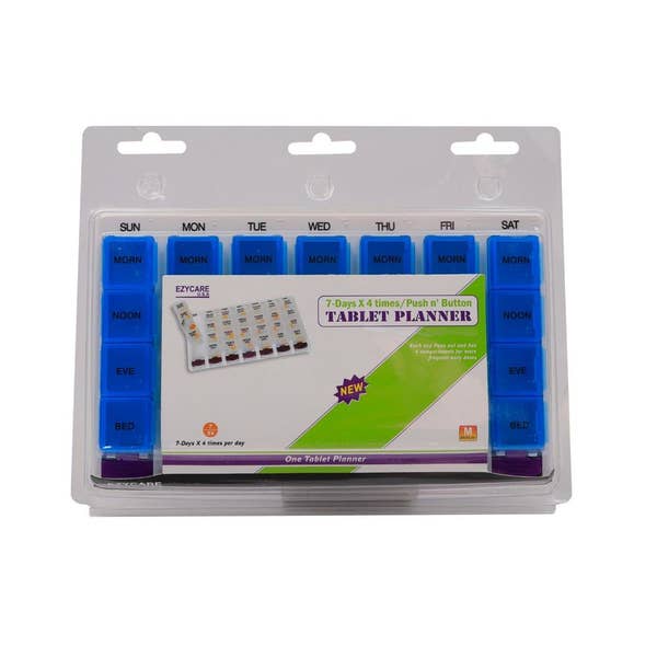 Ezy Care 7-Day Push 'N Button Tablet Planner -17534