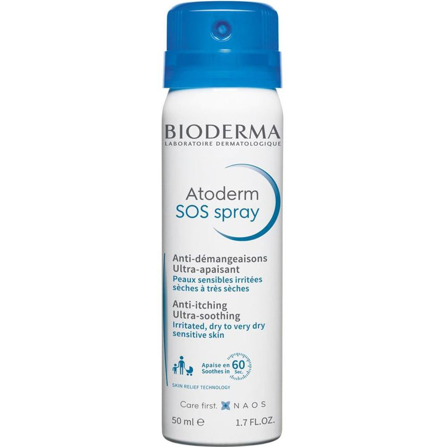 Bioderma Atoderm SOS Spray 50ml - Travel-size itch relief spray.