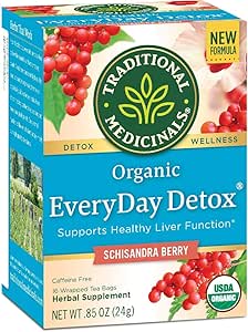 TM ORGANIC EVERYDAY DETOX SCHISANDRA BERRY TEA 16S