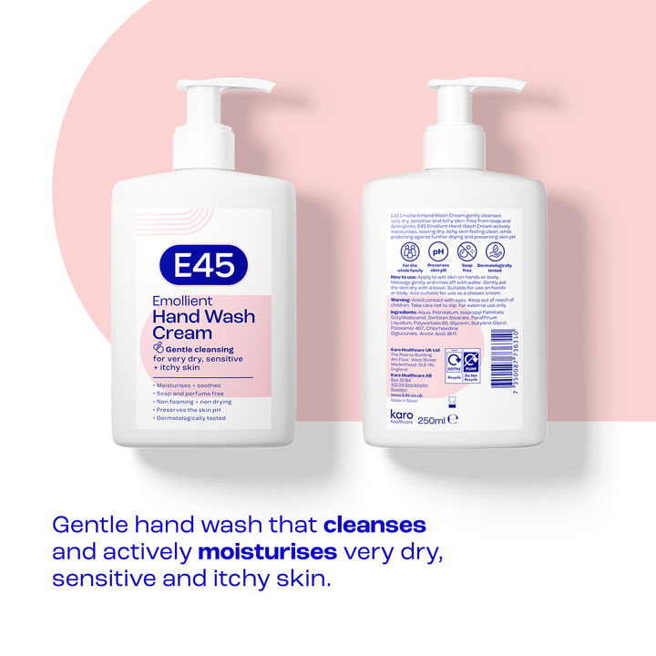 E45 Emollient Hand Wash Cream 250Ml