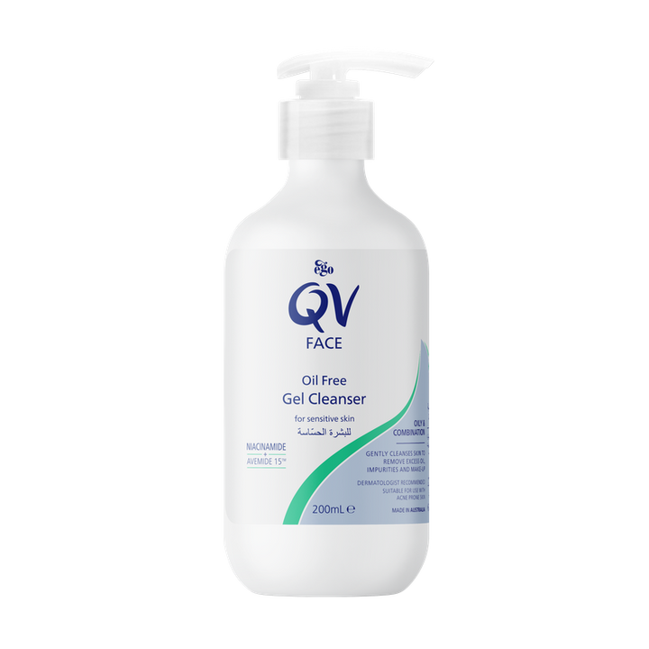EGO QV OIL FREE GEL CLEANSER PUMP 200ML