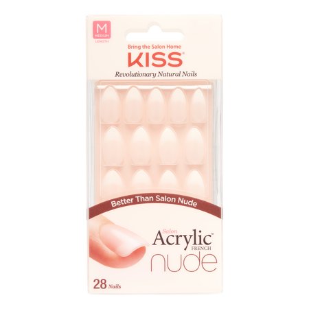 Kiss Kan06C Acrylic French Nude Long Nail 28S