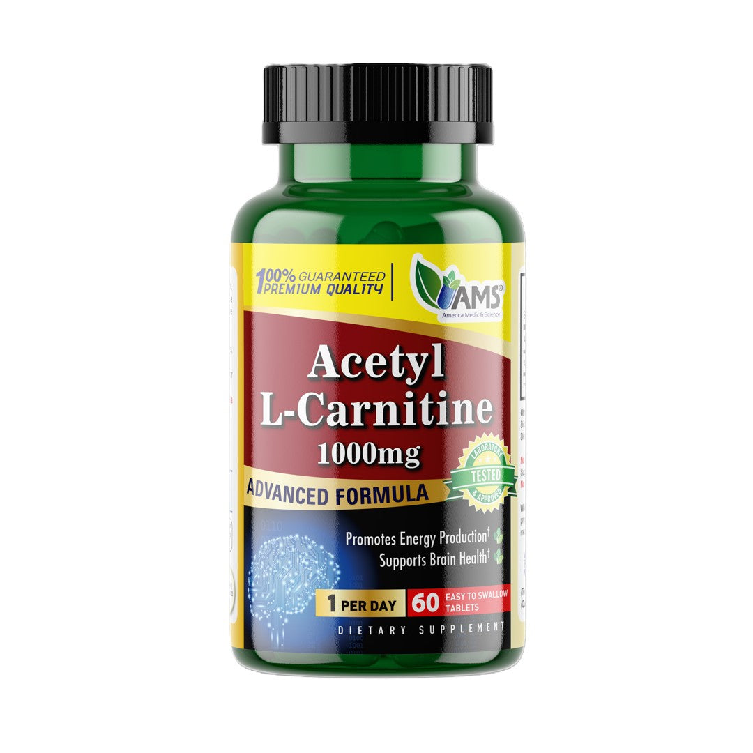 AMS ACETYL L-CARNITINE 1000MG CAP 60S