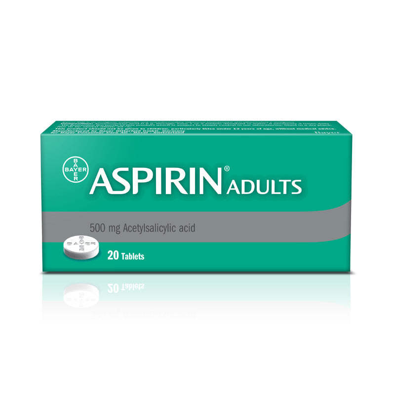 Aspirin tablets 500mg 20s