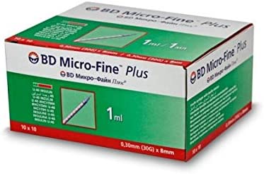 BD Micro-Fine Plus Insulin Syringe  1ml 30gx8mm 100s