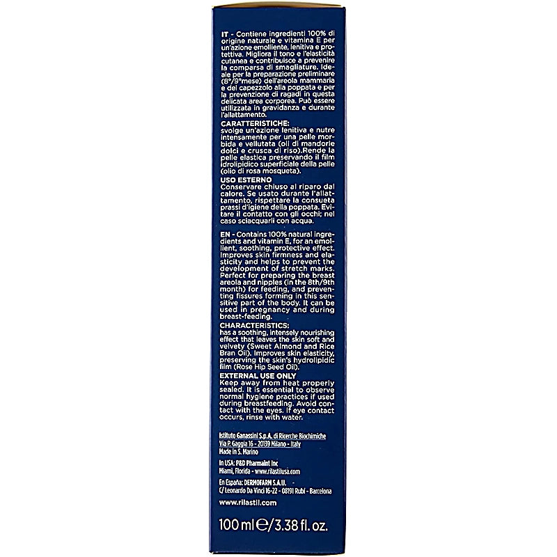 Back label of a cosmetic product with text on a white background