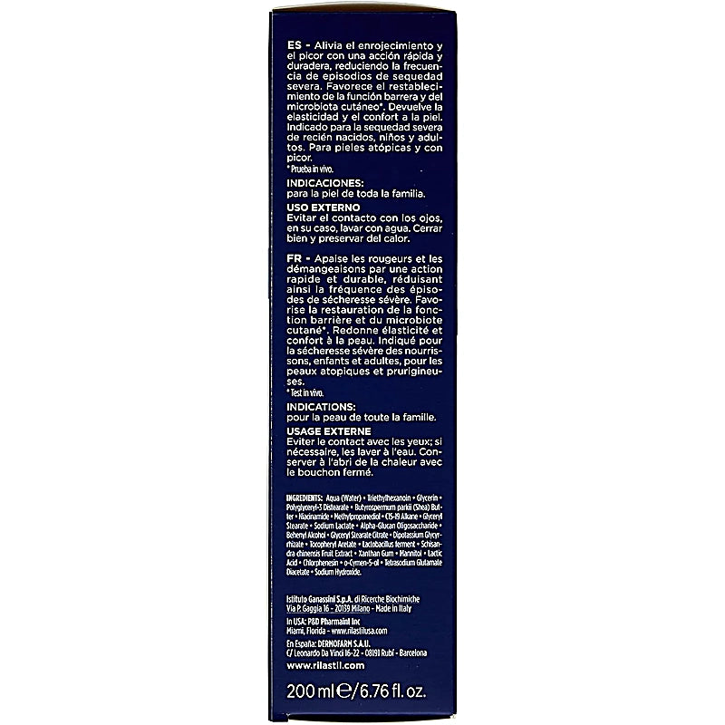 Back label of a skincare product on a white background