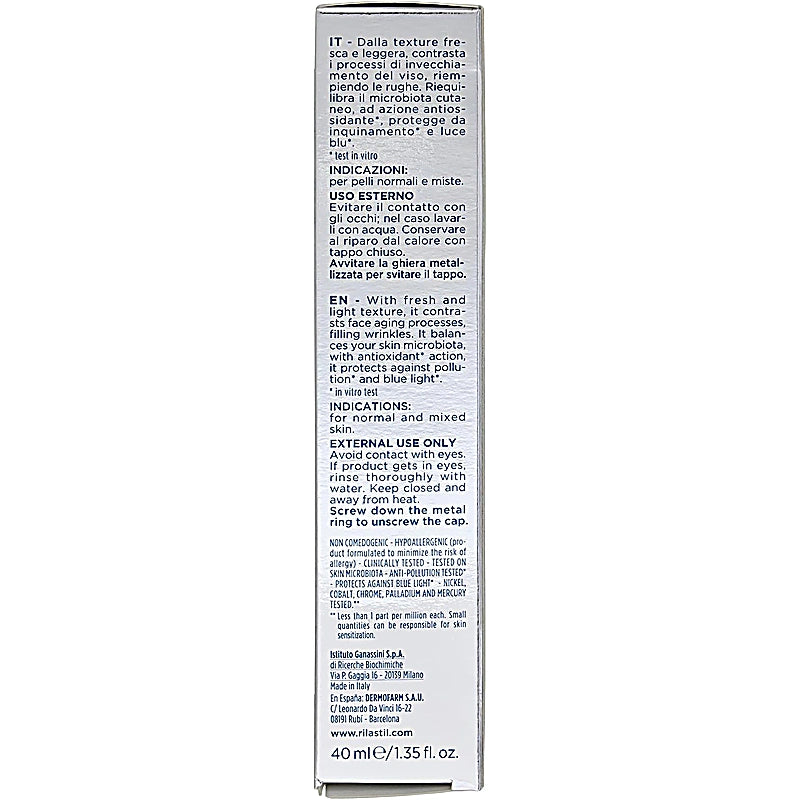 Back of a skincare product packaging with text on a white background1