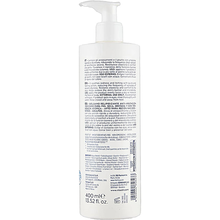 Bottle of skincare product with label on a white background