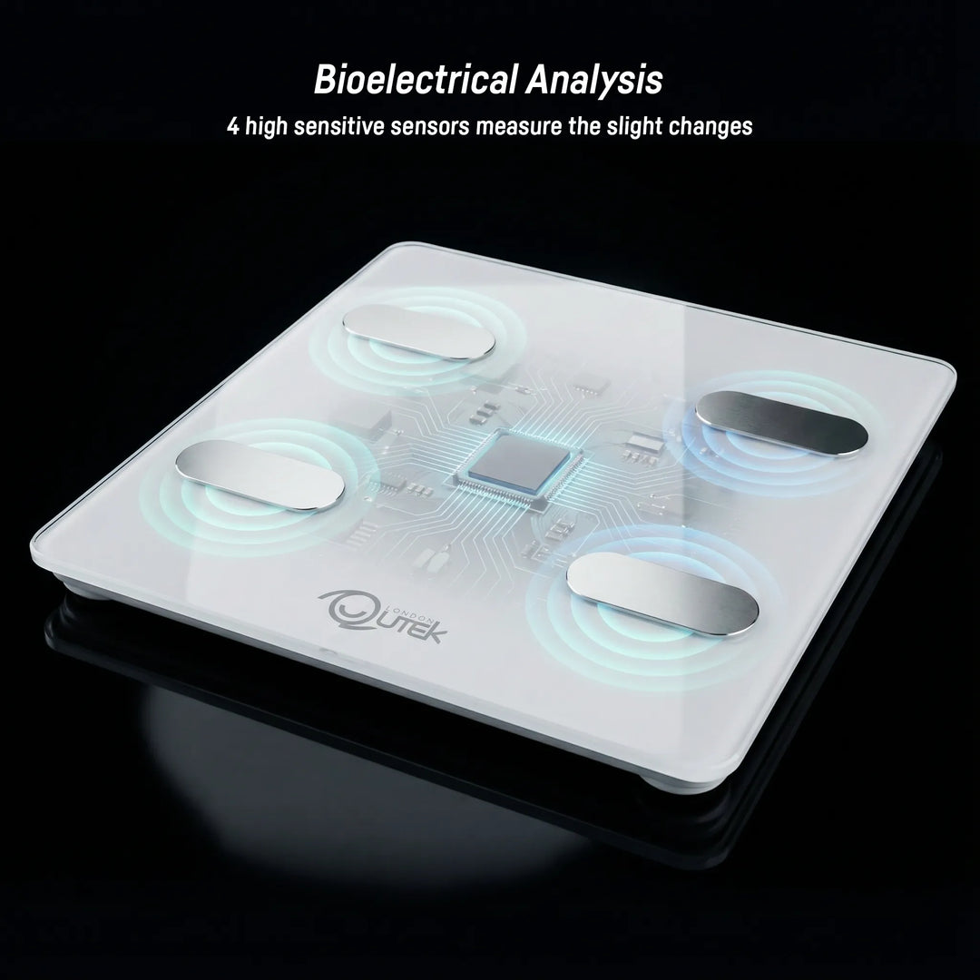 QUTEK QCS20G WHITE STEPS BODY COMPOSITION SCALE