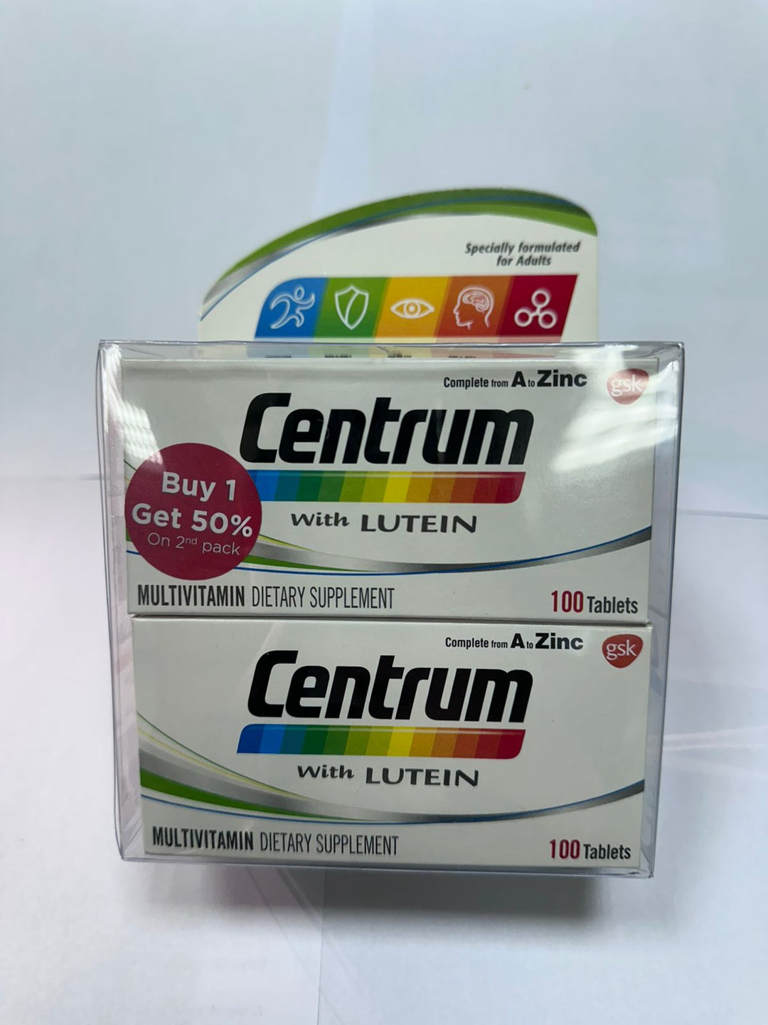 Centrum Lutein Tab 100S + 50%  off on 2nd Piece