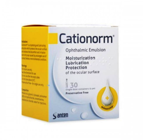 Cationorm Opthalmic Emulsion 0.4ml Vial 30s