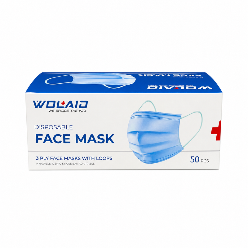 Wolaid 3Ply Disposable Face Mask 50S