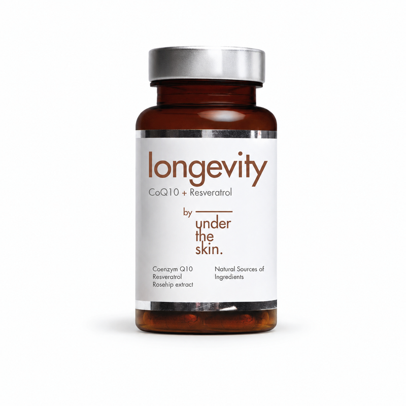 Under The Skin Longevity CoQ10 + Resveratrol Capsules 60pcs